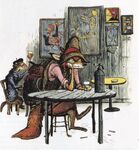 Chanticleer Renyard Brooding (2).jpg (171 KB) Reynard plots his next move in a cafe