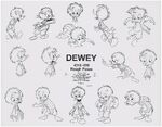 Dewey's Quack Pack model sheet