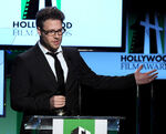 Seth Rogen speaks onstage at the 16th annual Hollywood Film Awards in October 2012.