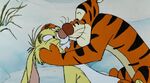 Tigger and Rabbit nuzzling noses