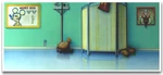 Mickey Mouse and The Mad Doctor on pictures hanging in Baby Herman's patient room (Tummy Trouble)