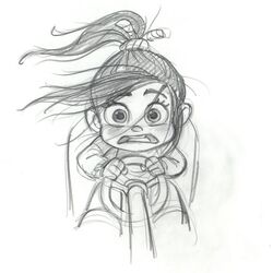 vanellope von schweetz (wreck-it ralph) drawn by opossumachine