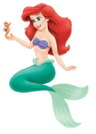 Ariel with seahorse