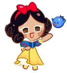 Snow White as a cookie in Cookie Run: Kingdom