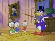 Fenton disguised as Scrooge.