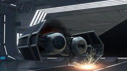 Deliberate crash landing.