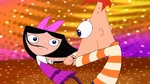 Isabella and Phineas dancing in the New Year