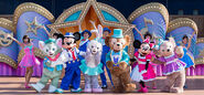 Gelatoni, Mickey, StellaLou, Duffy, Minnie, and ShellieMay in Steps to Shine