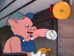 Practical Pig as the bell ringer.