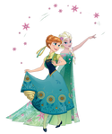 Anna and Elsa Frozen Fever 2D Render