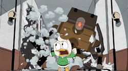DuckTales (2017) - The Great Dime Chase (Louie being chased by the Lil Bulb robot)