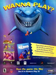 Finding Nemo video game print ad NickMag May 2003