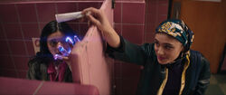 Ms. Marvel - 1x02 - Crushed - Kamala and Nakia Bathroom