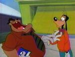 Pete and Goofy in Goof Troop