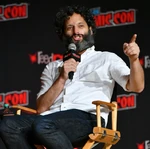 Jason Mantzoukas speaks at the 2019 New York Comic Con.