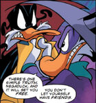 Negaduck is (somehow) defeated by being told that he's lonely.