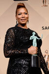 Queen Latifah poses in the press room at the 22nd annual Screen Actors Guild Awards in January 2016.