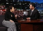 Katie Lowes visiting Jimmy Kimmel Live in April 2017.
