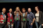 The Disney Voice Actors panel at Pensacon 2019 featuring Keith Coogan, Irene Bedard, Linda Larkin, Paige O'Hara, and Bradley Pierce.