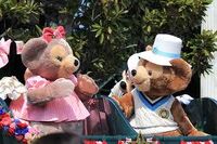 Duffy and ShellieMay the Disney Bear with Mickey and Minnie in Mickey & Duffy's Spring Voyage at Tokyo DisneySea.