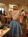 Alice at Disney World cafe
