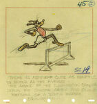 Goofy does the hurdle race storyboard.