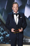 Kiefer Sutherland speaks onstage at the 68th annual Emmy Awards in September 2016.
