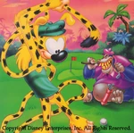 Marsupilami with Maurice playing golf.