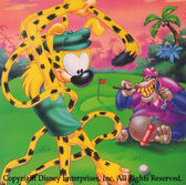 Marsupilami y Maurice juegan al Golf.