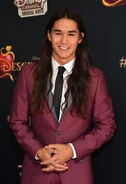 Booboo Stewart arrives at the premiere of Descendants in July 2015.