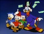 Scrooge and his nephews in DuckTales