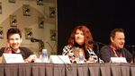 Jason Marsden with Gregg Berger and Vanessa Marshall attending San Diego Comic Con 2011.