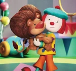 JoJo abrazando a Goliath.