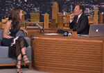 Sandra Bullock visiting The Tonight Show Starring Jimmy Fallon in October 2016.