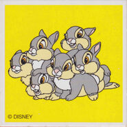 Thumper with 5 sisters on a memory game card.