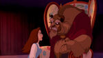 Belle and the Beast have an argument while she tends his wound