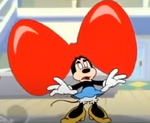 Minnie's Bow is inflating like a Balloon.