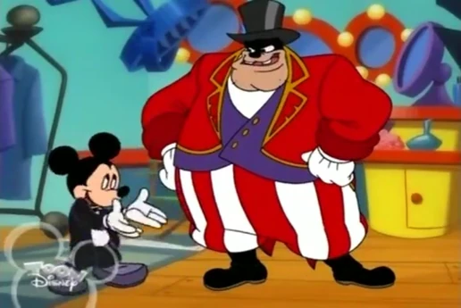 Mickey and Pete in dressing room