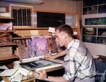 SleepingBeauty1959ProductionPhoto19.jpg (3.86 MB) Eyvind Earle creates the background paintings.