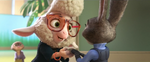 Judy and Bellwether with Mrs. Otterton in the background