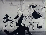 Goofy pardoning other people while he's watching the Mickey Mouse short Shanghaied.