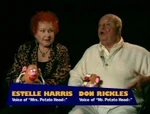 Don Rickles and Estelle Harris behind the scenes of Toy Story 2.