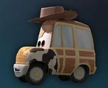 Woody como coche en Cars