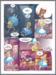 Alice in Wonderland comic page