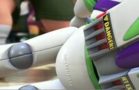 Buzz's close up pixar label