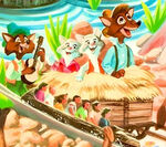 The Collegiate Quartet on the Splash Mountain opening day poster by Charles Boyer.