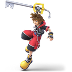 Sora's Kingdom Hearts 3D: Dream Drop Distance design artwork on Super Smash Bros. Ultimate