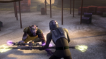 Battling Zeb in a Bo-Rifle duel