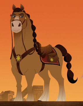 Rapunzel riding discount a horse