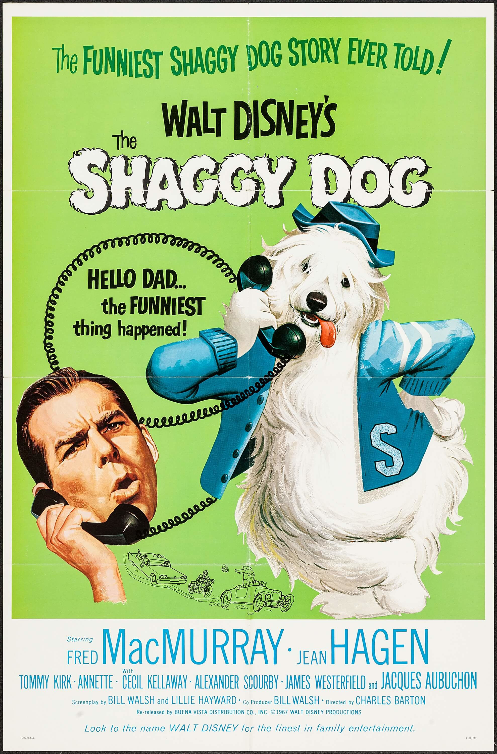WALT DISNEY FILM Tim Allen is THE SHAGGY DOG Promotional Postcard AUSTRALIAN 